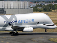 Airbus Beluga A330-743L Beluga XL 2 landing at Toulouse Blagnac airport, in Toulouse on 18th July 2022. Photo: JoanValls/Urbanandsport /NurP...
