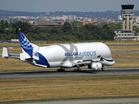 Airbus Beluga A330-743L Beluga XL 4 landing at Toulouse Blagnac airport, in Toulouse on 18th July 2022. Photo: JoanValls/Urbanandsport /NurP...
