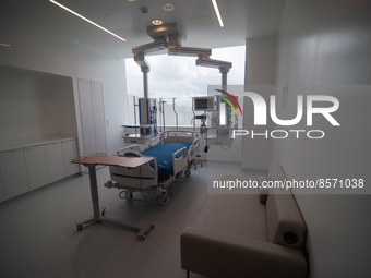 An ICU unit built for privacy and family accompaniment seen during the inauguration of the CTIC (Treatment and Investigation on Cancer Centr...