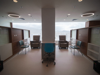 Chemotherapy stations seen during the inauguration of the CTIC (Treatment and Investigation on Cancer Centre) the most modern research centr...
