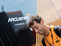 Daniel Ricciardo of Australia and McLaren F1 Team driver arrives to the practice session at Hungarian Aramco Formula 1 Grand Prix on July 29...