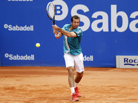 BARCELONA-SPAIN -21 April: match between R. Stepanek and D. Thiem, for the Barcelona Open Banc Sabadell, 62 Trofeo Conde de Godo, played at...