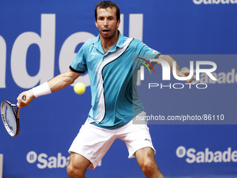 BARCELONA-SPAIN -21 April: R. Stepanek in the match between  D. Thiem, for the Barcelona Open Banc Sabadell, 62 Trofeo Conde de Godo, played...