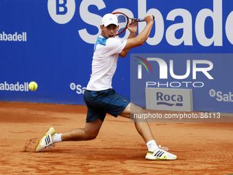 BARCELONA-SPAIN -21 April: D. Thiem in thematch between R. Stepanek,  for the Barcelona Open Banc Sabadell, 62 Trofeo Conde de Godo, played...