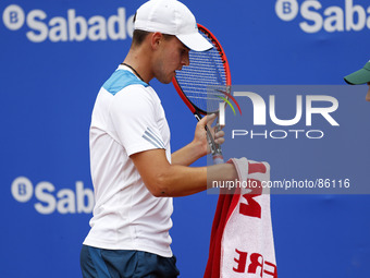 BARCELONA-SPAIN -21 April: D. Thiem in the match between R. Stepanek, for the Barcelona Open Banc Sabadell, 62 Trofeo Conde de Godo, played...