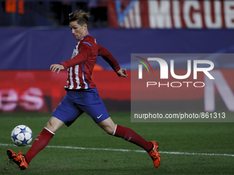 SPAIN, Madrid:Atletico de Madrid's Spanish forward Fernando Torres  during the UEFA Champions League 2015/16 match between Atletico de Madri...