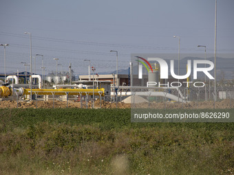 Exterior view of the natural gas pipeline supply Interconnector Greece Bulgaria IGB, inaugurated on July 8, 2022 by the Greek and Bulgarian...