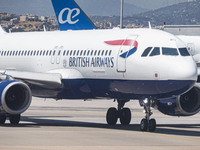 British Airways Airbus A320 aircraft as seen taxiing for departure to London Gatwick Airport LGW from the Greek capital, Athens Internationa...