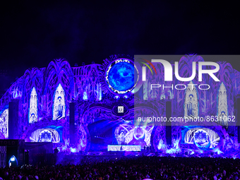 Romania's  biggest and most impressive stage, at UNTOLD festival. 2022 edition, dedicated to the moon is themed Temple of Luna, Cluj-Napoca,...