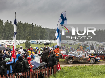 08 TANAK Ott (est), JARVEOJA Martin (est), Hyundai Shell Mobis World Rally Team, Hyundai i20 N Rally 1, action during the Rally Finland 2022...