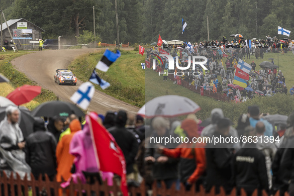 08 TANAK Ott (est), JARVEOJA Martin (est), Hyundai Shell Mobis World Rally Team, Hyundai i20 N Rally 1, action during the Rally Finland 2022...