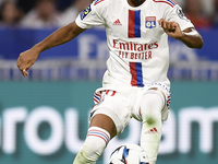 Tete of Olympique Lyonnais in action during the Ligue 1 match between Olympique Lyonnais and AC Ajaccio at Groupama Stadium on August 5, 202...