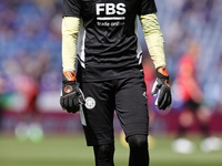 Daniel Iversen of Leicester City warms up ahead of the Premier League match between Leicester City and Brentford at the King Power Stadium,...