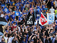 The new singing section in the stadium ahead of kickoff during the Premier League match between Leicester City and Brentford at the King Pow...