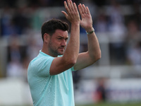 AFC Wimbledon manager Johnnie Jackson during the Sky Bet League 2 match between Hartlepool United and AFC Wimbledon at Victoria Park, Hartle...
