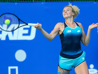 Katerina Siniakova (CZE) during the ITF Women's World Tennis Tour in Kozerki, Poland, on August 7, 2022. (