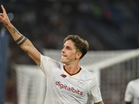 Nicolo' Zaniolo of A.S. Roma during the Friendly match between A.S. Roma and FC Shakhtar Donetsk at Stadio Olimpico on August 7th, 2022 in R...