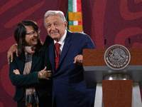 August 9, 2022, Mexico City, Mexico: Mexican President Andres Manuel Lopez Obrador, during his morning press conference on Tuesday at Nation...