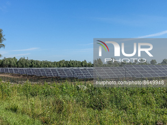 Solar energy power plant is seen near Parnu, Estonia on 5 August 2022 Eesti Energia invested almost Euro 40m in renewable energy production...