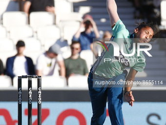 LONDON ENGLAND - AUGUST  11 :Shabnim Ismail  during The Hundred Women match between Oval Invincible's Women against Northern Supercharges Wo...