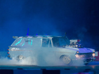 Drift show during the VERVA Street Racing at the National Stadium on October 24, 2015 in Warsaw, Poland. (