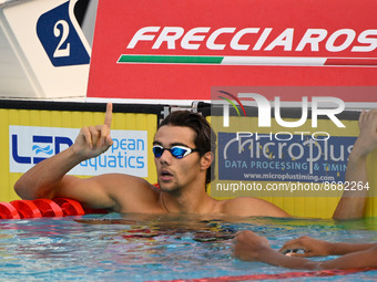 Thomas Ceccon (ITA) during European Aquatics Championships Rome 2022 at the Foro Italico on 17 August 2022. (