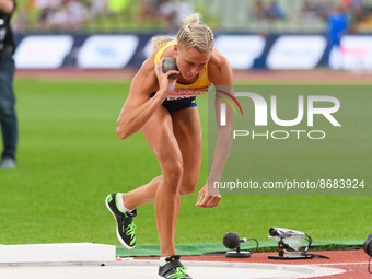 Athletics, Bianca Salming (Sweden) during the womens heptathlon shot put, on August 17, 2022 in Munchen, Germany.  (