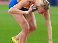 Athletics, Anouk Vetter (Netherlands) during the womens heptathlon shot put , on August 17, 2022 in Munchen, Germany. (