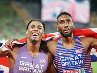 Alex Haydock-Wilson Bronze medal and Matthew Hudson-Smith Gold medal of Great Britain during the Athletics, Men's 400m at the European C...