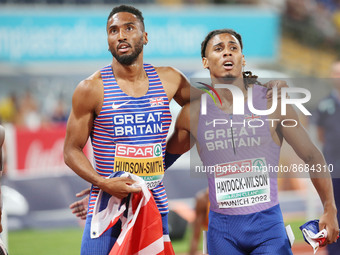 Matthew Hudson-Smith Gold medal and Alex Haydock-Wilson Bronze medal of Great Britain during the Athletics, Men's 400m at the European C...