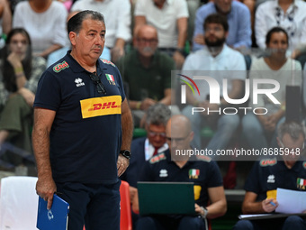 Ferdinando De Giorgi (Italy) head coach during the Volleyball Intenationals DHL Test Match Tournament - Italy vs USA on August 18, 2022 at t...