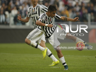 paulo dybala during the serie A match between juventus fc and atalanta at the juventus stadium of turin on october 25, 2015 in torino, Italy...