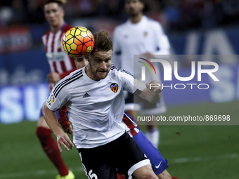 SPAIN, Madrid:Valencia's German Defender Shkodran Mustafi during the Spanish League 2015/16 match between Atletico de Madrid and Valencia, a...