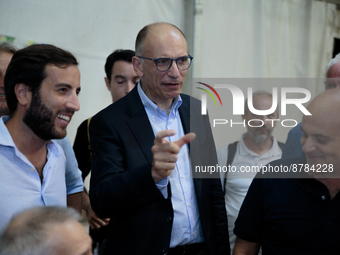 Enrico Letta leader of PD at the Festa dell'Unità in Pisa, Italy, on September 4, 2022. The leader of the Democratic Party attended the clos...