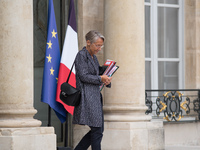 Elisabeth Borne, Prime Minister at the exit of the Council of Ministers at the Elysée Palace, in Paris, on 7 September 2022. (
