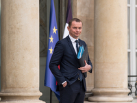Olivier Dussopt, Minister of Labour at the exit of the Council of Ministers at the Elysée Palace, in Paris, on 7 September 2022. (