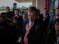 The Mexican Foreign Minister, Marcelo Ebrard, during the High Level Dialogue between Mexico and the US organized by the American Society whe...