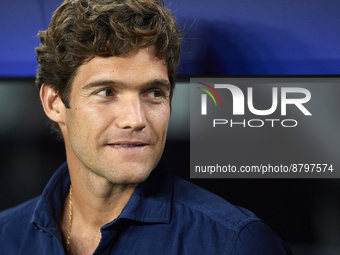Marcos Alonso left-back of Barcelona and Spain prior the UEFA Champions League group C match between FC Barcelona and Viktoria Plzen at Spot...