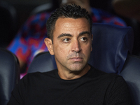 Xavi Hernandez head coach of Barcelona sitting on the bench during the UEFA Champions League group C match between FC Barcelona and Viktoria...