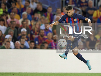Jordi Alba left-back of Barcelona and Spain controls the ball during the UEFA Champions League group C match between FC Barcelona and Viktor...