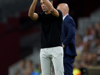 Xavi Hernandez head coach of Barcelona during the UEFA Champions League group C match between FC Barcelona and Viktoria Plzen at Spotify Cam...