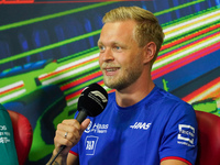 Kevin Magnussen driving the (20) Haas F1 Team VF-22 during the driver press conference of F1 Grand Prix of Italy at Autodromo di Monza on Se...