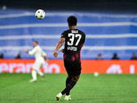 Abdou Diallo during UEFA Champions League match between Real Madrid and RB Leipzig at Estadio Santiago Bernabeu on September 14, 2022 in Mad...