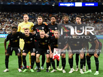 Leipzig XI during UEFA Champions League match between Real Madrid and RB Leipzig at Estadio Santiago Bernabeu on September 14, 2022 in Madri...