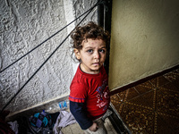 A Syrian boy in a Hotel in Kos, on November 1, 2015. Many Syrians living around the Island of Kos Greece in hotels as the tourist season end...