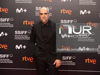 Luis Tosar poses during the opening gala of the San Sebastian Film Festival 2022 at the Kursaal, September 16, 2021, San Sebastian, Guipuzko...