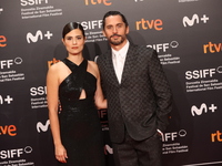 Loreto Mauleón and Paco León pose during the opening gala of the San Sebastian Film Festival 2022 at the Kursaal, September 16, 2021, San Se...