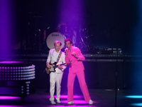 The Lebanese singer Michael Holbrook Penniman Jr as know with Mika pseudonym sings on a stage during The Summer 2022 special event for the u...