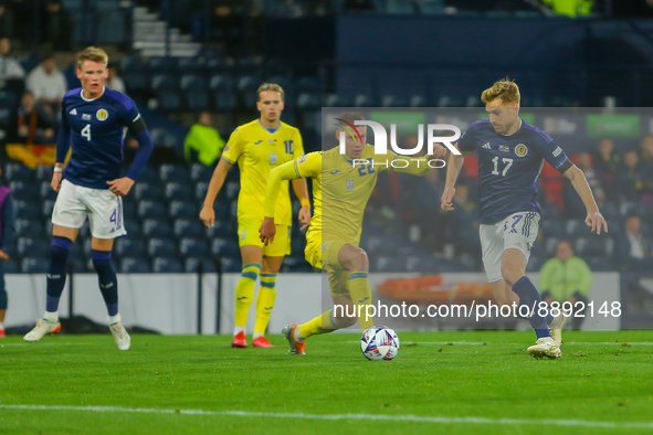 Stuart Armstrong of Scotland during the UEFA Nations League match between Scotland and Ukraine at Hampden Park, Glasgow, United Kingdom on 2...
