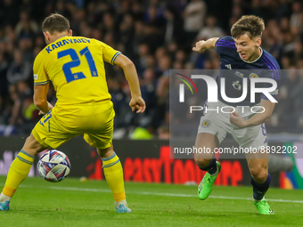 Kieran Tierney of Scotland during the UEFA Nations League match between Scotland and Ukraine at Hampden Park, Glasgow, United Kingdom on 21...